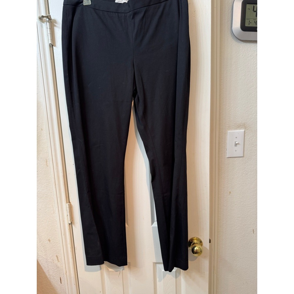 Coldwater Creek black pants size 16 Modern Fit wide leg NWT